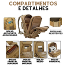 Mochila Militar Tática Impermeável 50 Litros Grande Reforçada com Bandeira do Brasil