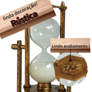 Enfeite Torre Eiffel Com Ampulheta Decoracao Mesa Escritorio