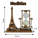 Enfeite Torre Eiffel Com Ampulheta Decoracao Mesa Escritorio