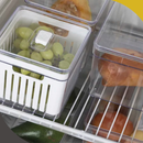 Kit 3 Organizadores de Geladeira 6,8 + 3,8 + 2,8 Litros Com Cesto - Plastutti