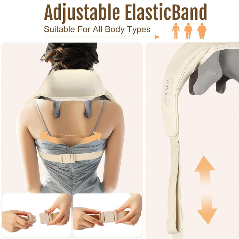 Massageador de Pescoço e Ombros, Alívio de Tensão, Função de Aquecimento, Relaxamento Muscular Profundo