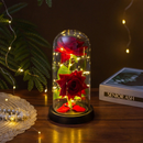 Flor De Folha De Luz LED Rosa Eterna Em Vidro-Presente Para Namorada , Dia Dos Namorados Das Mães E Noivas