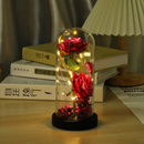 Flor De Folha De Luz LED Rosa Eterna Em Vidro-Presente Para Namorada , Dia Dos Namorados Das Mães E Noivas