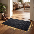 Tapete Entrada ZigZag Grande 45x75 Preto Sala de Estar Premium Elegante