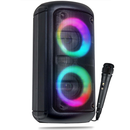 Caixa de Som Bluetooth LED RGB PartyBox Wireless Subwoofer Karaokê Com Microfone