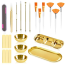 iny Suprimentos De Estética Para Tratamentos Faciais Conjunto De 6 Tigelas De Rosto Douradas 6 Faces