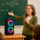 Caixa de Som Bluetooth LED RGB PartyBox Wireless Subwoofer Karaokê Com Microfone