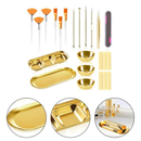 iny Suprimentos De Estética Para Tratamentos Faciais Conjunto De 6 Tigelas De Rosto Douradas 6 Faces