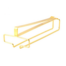 Conjunto de Rack de Taças de Vinho em Metal Dourado e Coffe - Premium Lumina Home Beauty