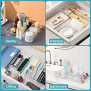 Kit 16/25 Organizador Acrílico Multiuso Tranparente Resistente Retângular