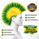 Peruca Moicano Copa Do Mundo Verde Amarela Torcida Brasil